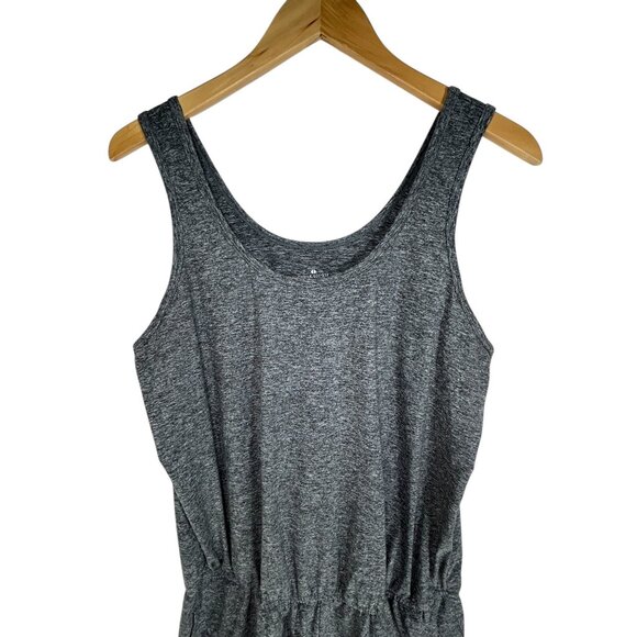 Thrive Societe Romper Sz L Heather Grey Scoop Neck Sleeveless Lounge Romper Norm - Picture 2 of 5
